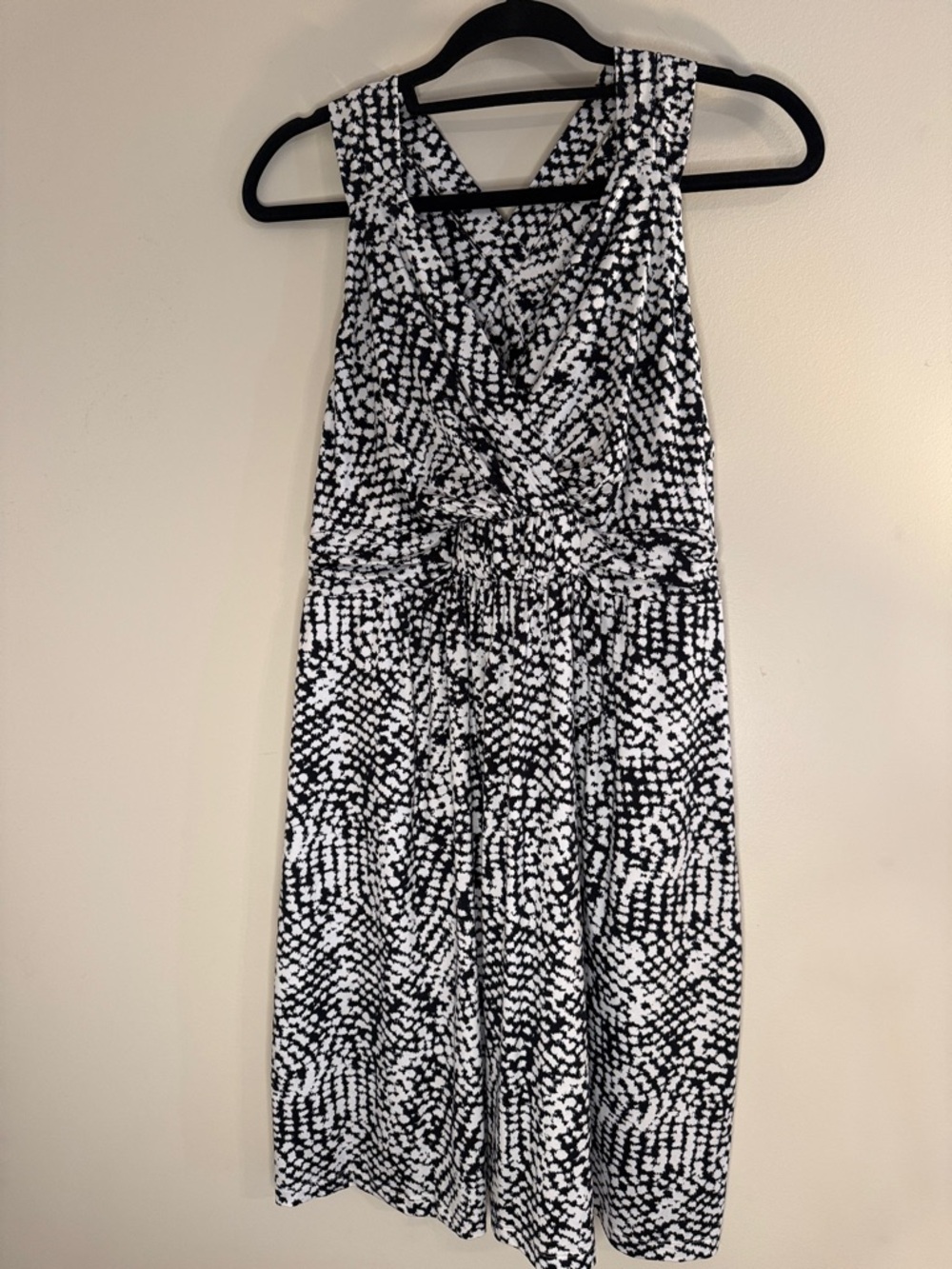 Soma Black & White Printed Sleeveless Midi Dress